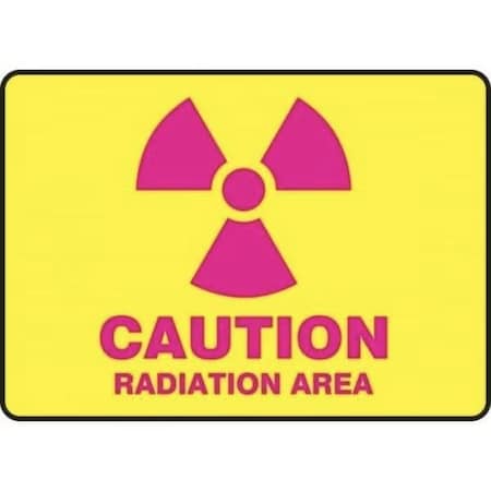 Accuform Radiation & Laser Sign, 7 in H x 10 in W, Accu-Shield MRAD501XP